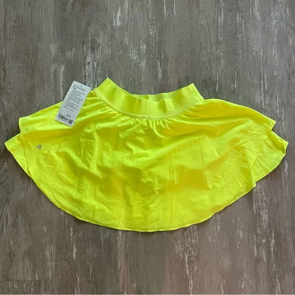 NWT Lululemon Court Rival High-Rise HR Skirt Long in Highlight Yellow - Picture 6 of 6